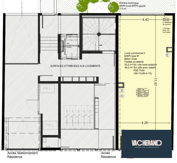 Location Locaux commerciaux 54m² Lille 2