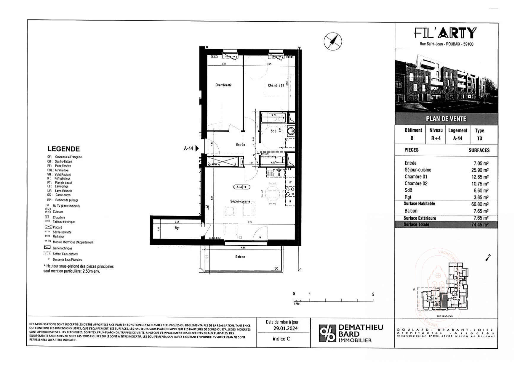 Vente Appartement 67m² Roubaix 1