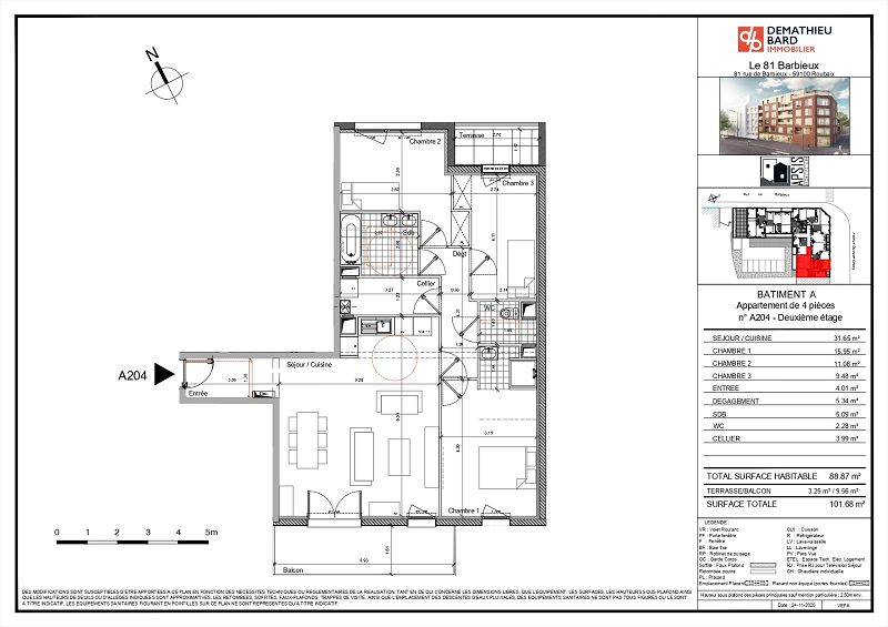 Location Appartement 89m² Roubaix 1